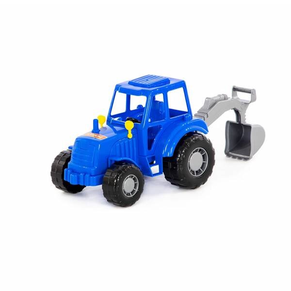 Трактор "Мастер" (синий) с лопатой (в сеточке)213x134x165мм купить в Чебоксарах