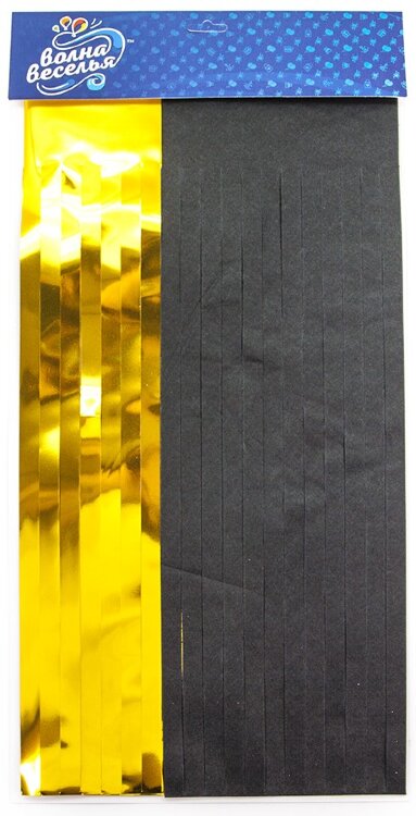 Гирлянда Тассел, Черный/Золото,Металлик, 35*12 см, 10 листов. купить в Чебоксарах