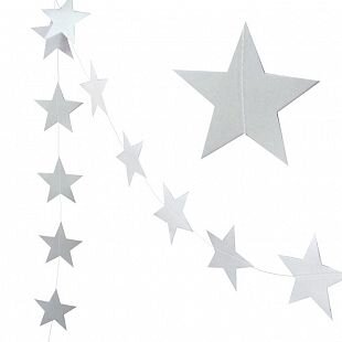 гирлянда дизайнерская звезды серебро 3.2м купить в Чебоксарах