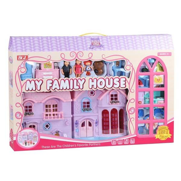 Кукольный дом, свет, звук. эффект, в комплекте куклы, мебель, в/к 68*8*44 см купить в Чебоксарах