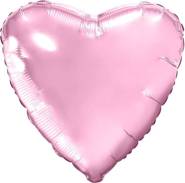 Шар (19''/48 см) Сердце Нежно-розовый, 1 шт купить в Чебоксарах
