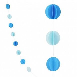 гирлянда дизайнерская круги синие голубые 2.1м купить в Чебоксарах
