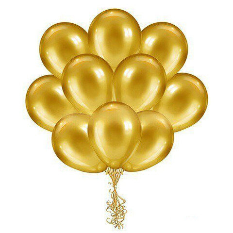 10"/25см gold золото металлик воздушный шар 1шт купить в Чебоксарах