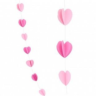 гирлянда дизайнерская сердца розовый/нежно-розовый 2.1м купить в Чебоксарах