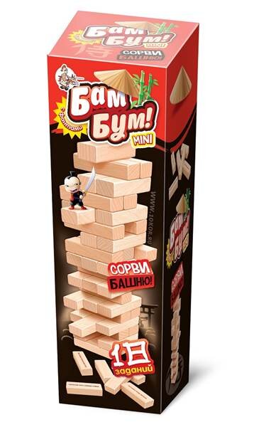 Игра для детей и взрослых "Бам-Бум mini" (падающая башня) купить в Чебоксарах