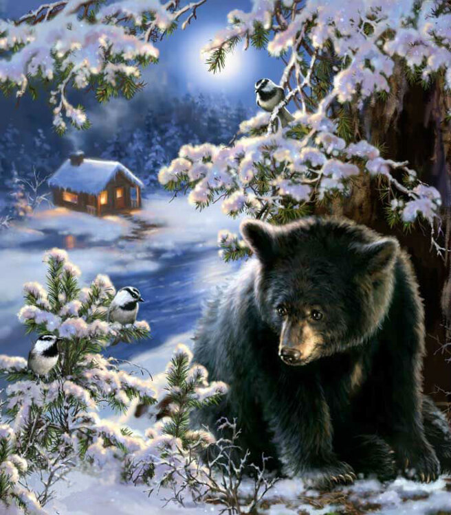 Картина по номерам 40х50 Медвежонок в сказке купить в Чебоксарах