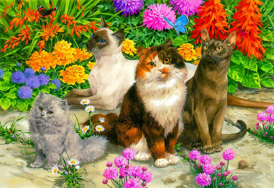 Картина по номерам 30 х 40 Увлеченные коты купить в Чебоксарах