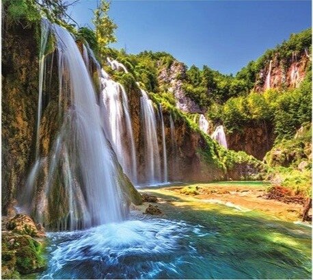 Алмазная мозаика 40х50 Водопад в горах купить в Чебоксарах
