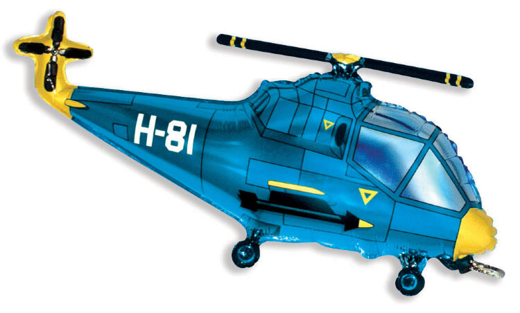 38'' вертолет синий купить в Чебоксарах