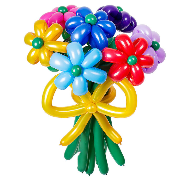 Цветок ромашка простая из воздушных шаров купить в Чебоксарах