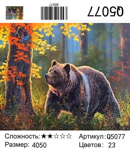 Картина по номерам 40х50 Мишка хозяин леса купить в Чебоксарах