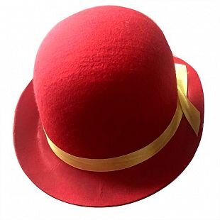 шляпа котелок красная купить в Чебоксарах