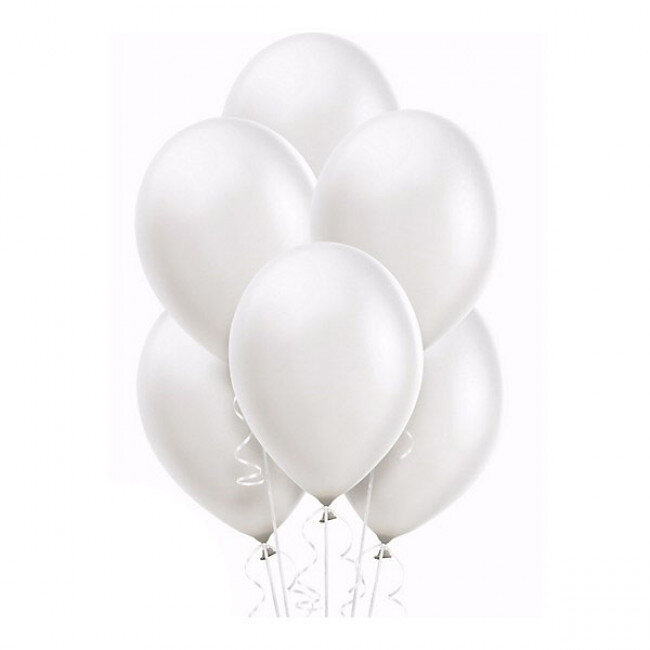 12/30см white белый металлик воздушный шар 1шт купить в Чебоксарах