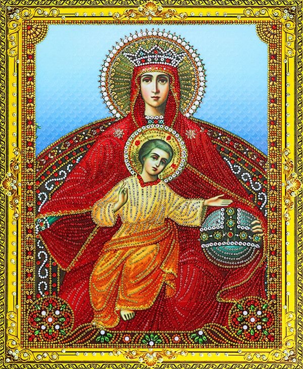 Алмазная мозаика 40 х 50 Икона Божья матерь купить в Чебоксарах