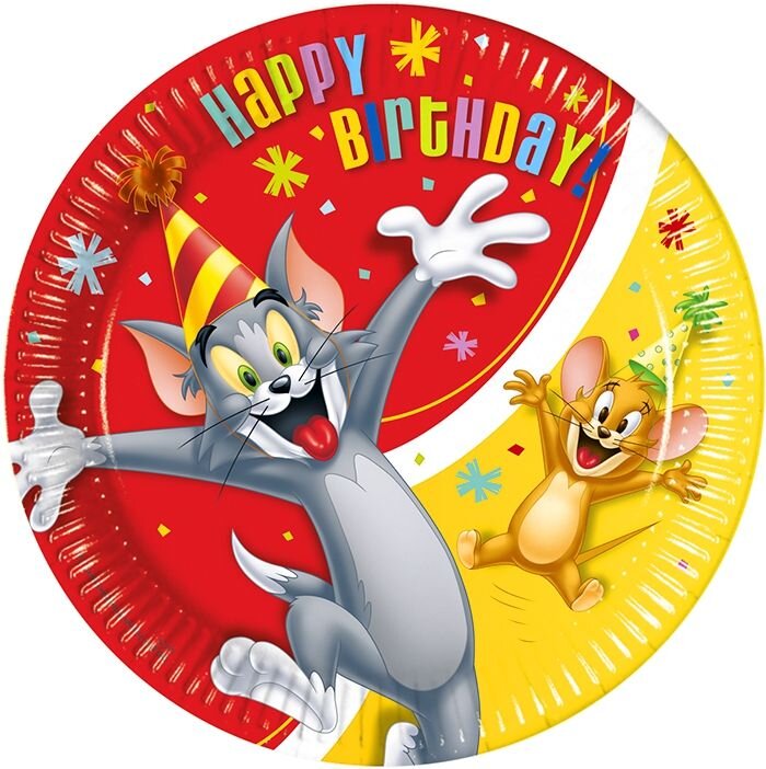 Тарелки 23 см "Том и Джерри" / Tom and Jerry / набор 8 шт купить в Чебоксарах
