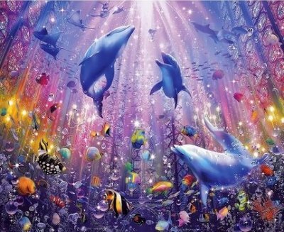 Картина по номерам 40х50 Дельфины купить в Чебоксарах