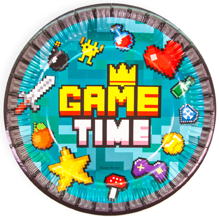 Тарелки (7''/18 см) Game Time, Пиксели, 6 шт. купить в Чебоксарах