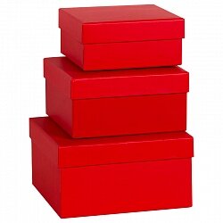 красная алая №1-3 коробка подарочная размер 16.5х16.5х8.5 купить в Чебоксарах