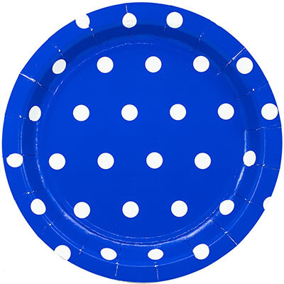 Тарелка Горошек синяя 17см 6шт/G купить в Чебоксарах