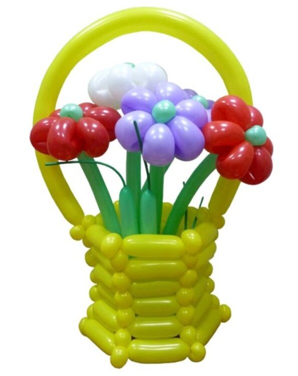Букет цветов № 1130-0010 из воздушных шаров в вазе купить в Чебоксарах