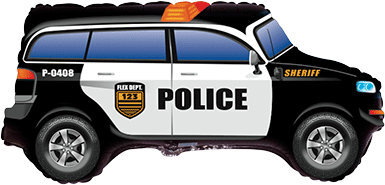 38 машина полиция фольгированная фигура купить в Чебоксарах