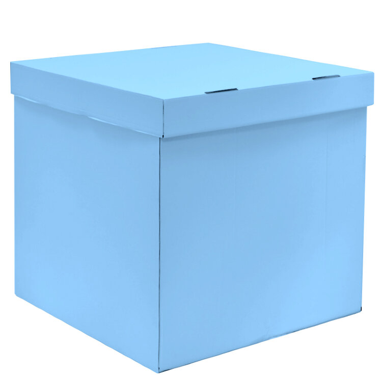 Коробка для воздушных шаров, Голубой, 60*60*60 см, 1 шт. купить в Чебоксарах