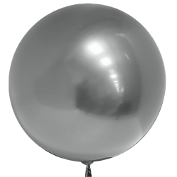 18"/45 см  Сфера 3D Bubbles хром серебро воздушный шар 1шт купить в Чебоксарах