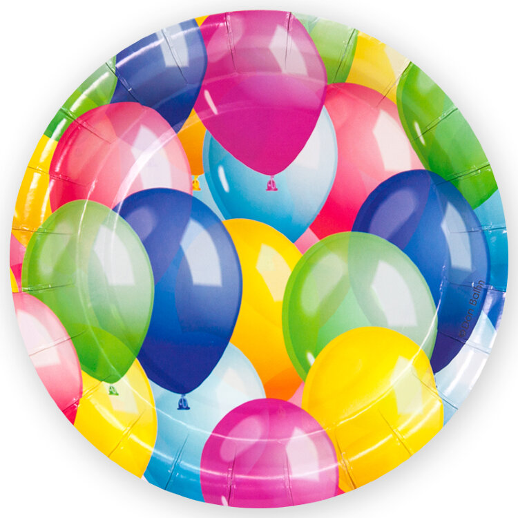 Тарелки (7''/18 см) Воздушные шары, Разноцветный, 6 шт купить в Чебоксарах