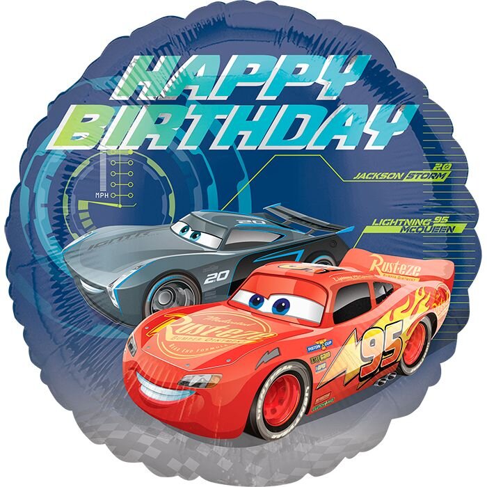 18 Круг Тачки СДР / Cars Happy Birthday S60 купить в Чебоксарах