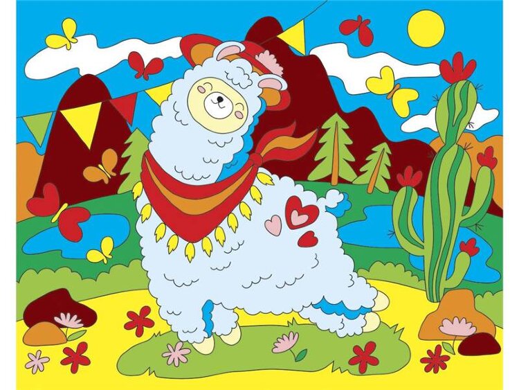Картина для рисования 20х25 Перуанская лама купить в Чебоксарах