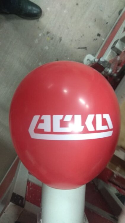 Печать логотипа (брендирование) на воздушных шарах РЖД купить в Чебоксарах