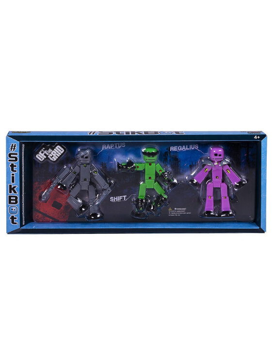Игрушка 3 фигурки Stikbot Off the Grid, Raptus купить в Чебоксарах