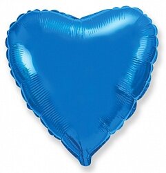 18 шар сердце синий купить в Чебоксарах