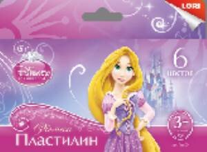 Пластилин Disney "Принцессы" 6 цв, 20 гр., с европодв купить в Чебоксарах