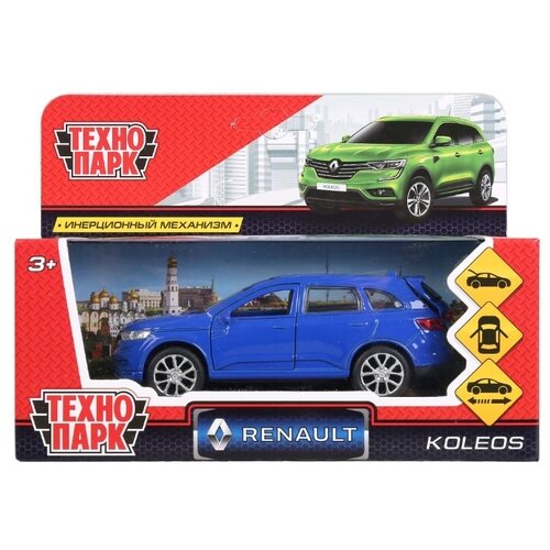 Машина металл Renault Koleos, 12см, открыв. двери, инерц, синий, в кор купить в Чебоксарах