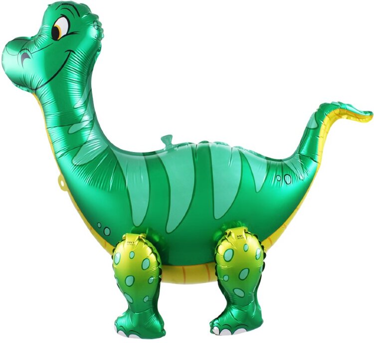 Шар (25''/64 см) Ходячая Фигура,Динозавр Брахиозавр, Зеленый, 1шт купить в Чебоксарах
