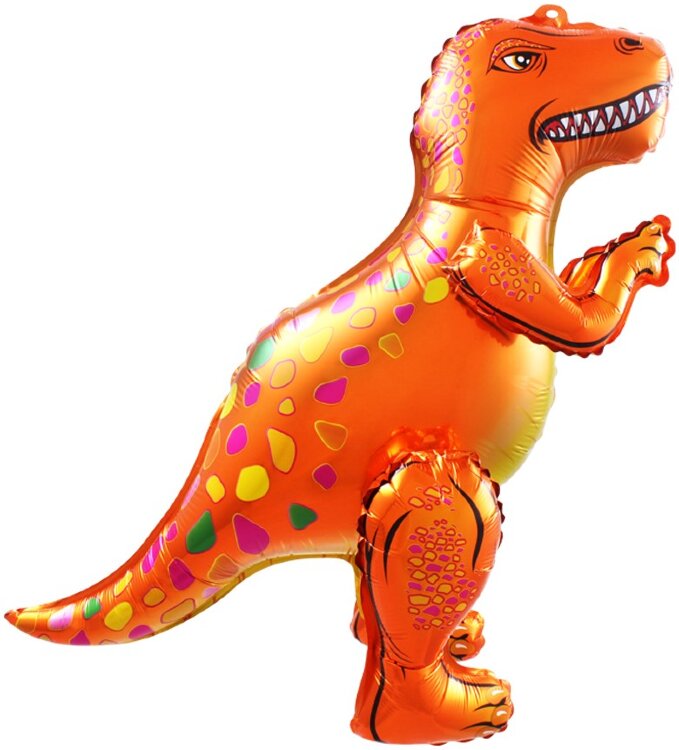 Шар (25''/64 см) Ходячая Фигура,Динозавр Аллозавр, Оранжевый, 1шт купить в Чебоксарах