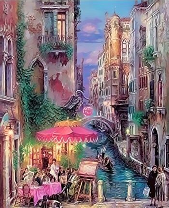 Картины по номерам 40х50 Венецианский канал купить в Чебоксарах