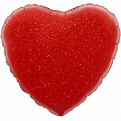 18 сердце цвет красный голография (O) купить в Чебоксарах
