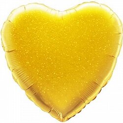 18 сердце цвет золото голография (O) купить в Чебоксарах