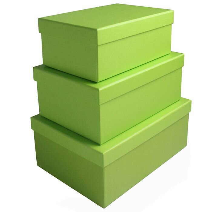 коробка подарочная №2-3 салатовый прямоугольник 21*14*8,5 см купить в Чебоксарах