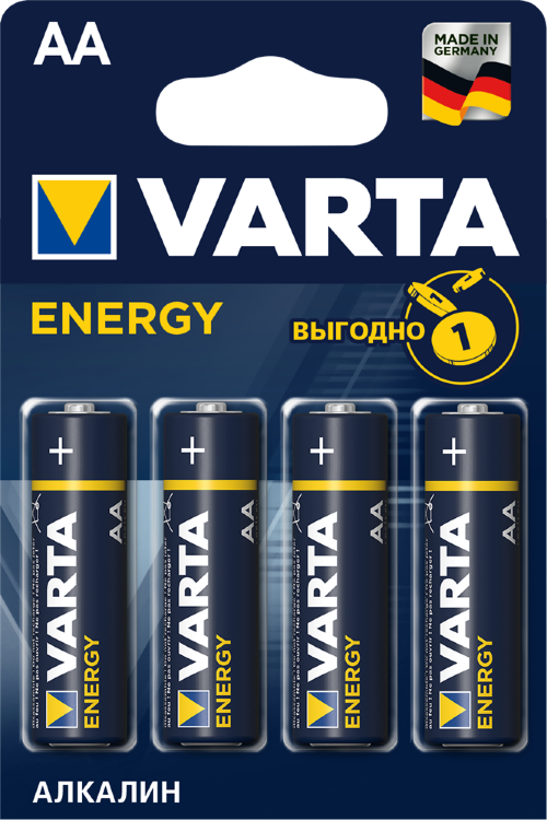 Элемент питания LR6 Varta Energy (4106) (4 на блистере,80,400) купить в Чебоксарах